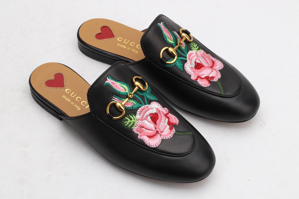 Princetown New Bloom Floral Leather Slipper Flats Sandals Mules/Slides